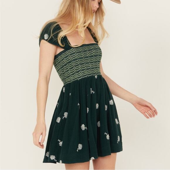 Free People Tory Embroidered Mini Dress XS - Picture 1 of 7